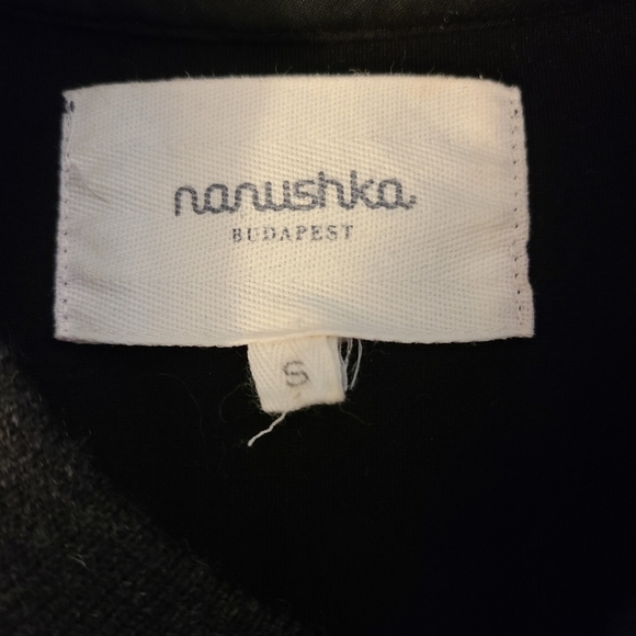 Nanushka Semi-Sheer Panel Long Sleeve Black Top - Picture 5 of 7